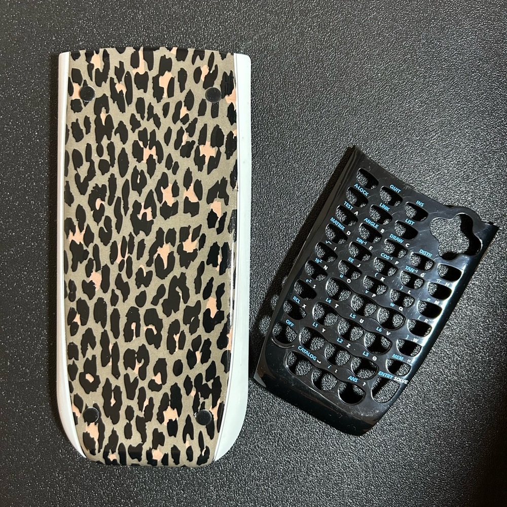 Leopard print TI 83 calculator cover